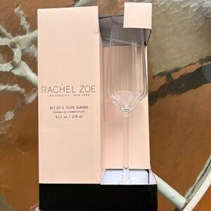 Rachel Zoe Crystal Flute Glass Set